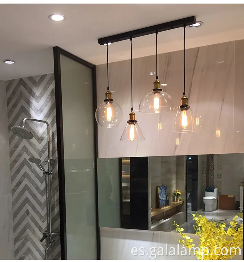 Luz colgante de LED de burbujas de vidrio E27 E27 para casas modernas